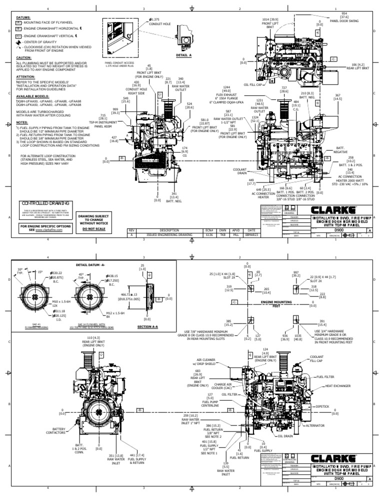 d900 Installation Drawing Dq6h Ufaa With TSP M Panel Rev A Controlle3 ...