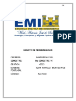 Ensayo de Permeabilidad Constante