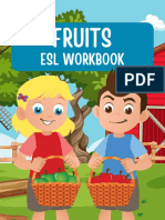 Fun and Colorful Kindergarten Workbook ESL Fruits Worksheet For Kids