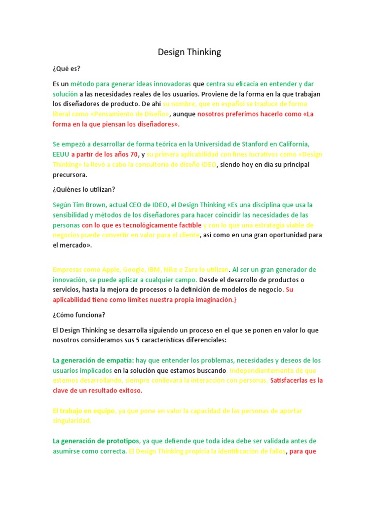 Design Thinking | PDF | El pensamiento de diseño | Ciencia cognitiva