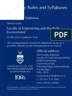 2023 Engineering and The Built Environment Rules and Syllabuses - Final