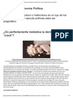 ¿Es Perfectamente Inelástica La Demanda Del "Crack" - Apuntes de Economía Política