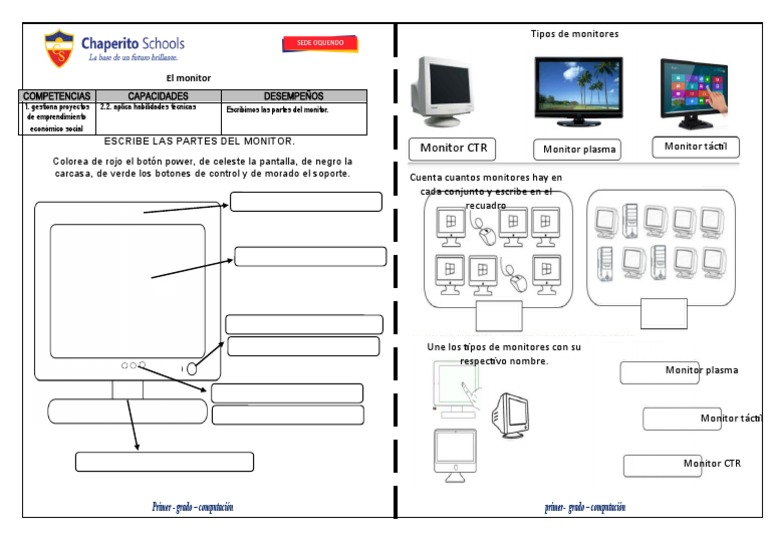El Monitor y Sus Partes 1 Grado II | PDF