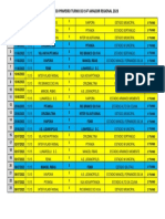 Tabela Do Primeiro Turno Do 14º Amador Regional 2023