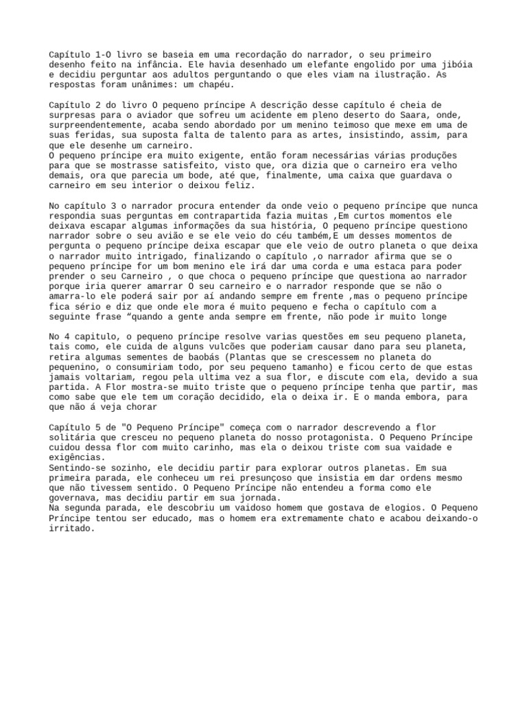 Texto | PDF | O Pequeno Príncipe