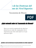 Fomento de Destrezas Del Pensamiento de Nivel Superior.