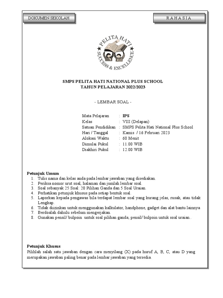 IPS QUIZ Soal | PDF