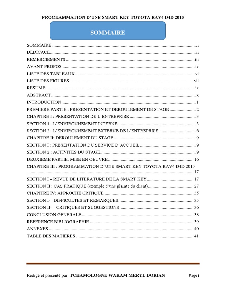 Programmation Smart Key Toyota RAV4 | PDF