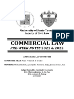 2022 UST Pre-Week Notes in Commercial Law