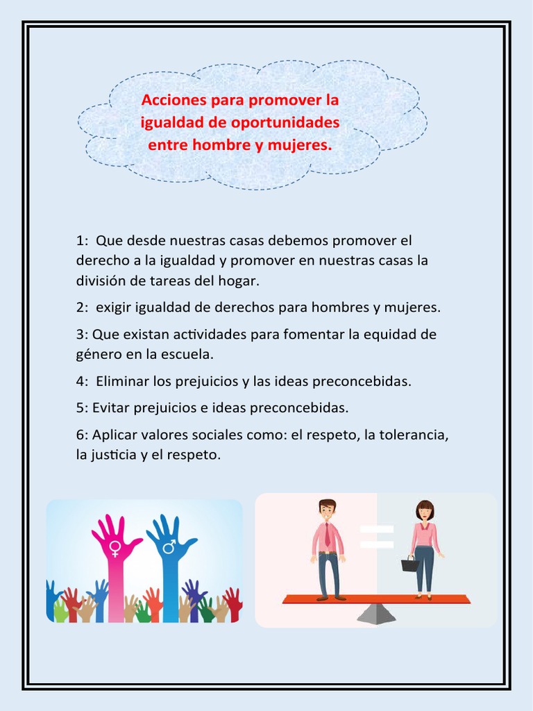 Acciones para Promover la Igualdad de Género | PDF