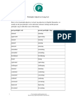 Participle Adjectives Long List