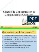 Concentración de Contaminantes