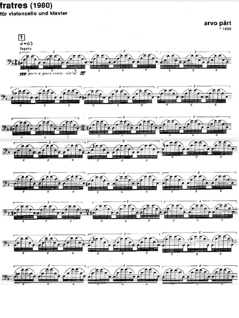 fratres for cello and piano