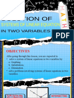 Solution of Systems of Linear Eqauation in Two Variables