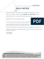 Delay Notice - CHX239N - Ym Certainty 030N - New Etd 16 Oct