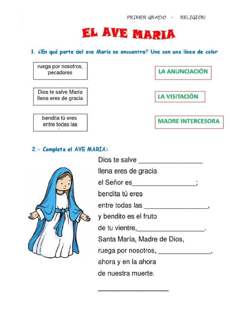 Ficha Del Ave Maria | PDF