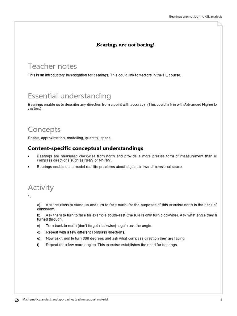 Concepts Bearings e PDF Angle Mathematics