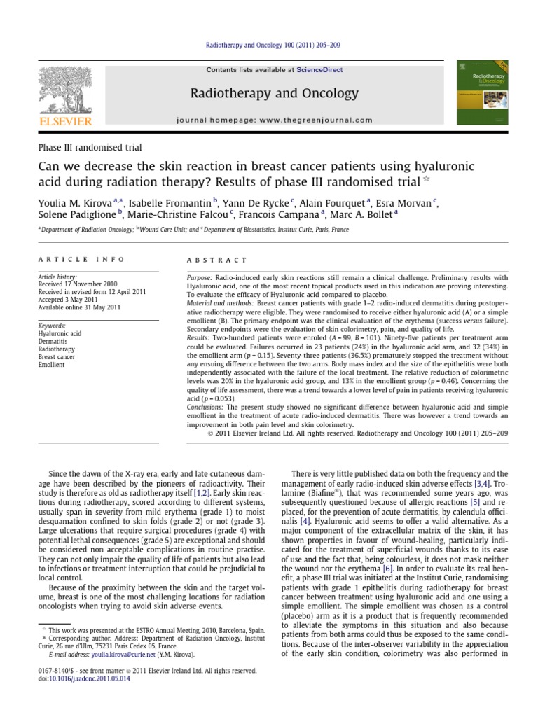 Can We Decrease The Skin Reaction in Breast Cancer Patients Using