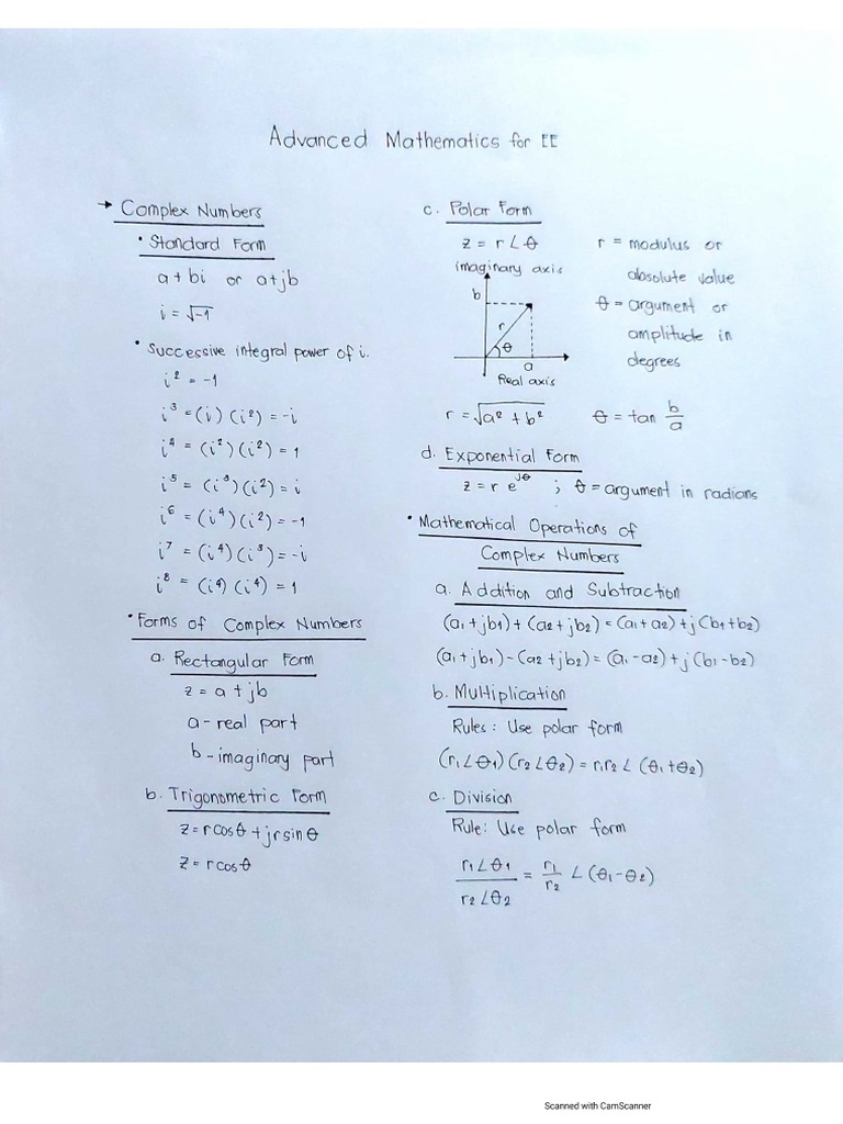 Advanced Mathematics Formula | PDF