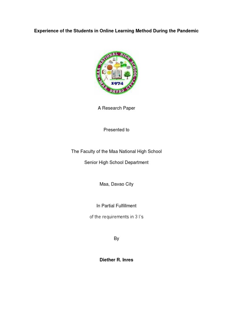 Experience of The Students in Online Learning Method During The