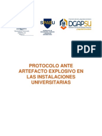 Protocolo Ante Artefacto Explosivo en Las Instalaciones Universitarias