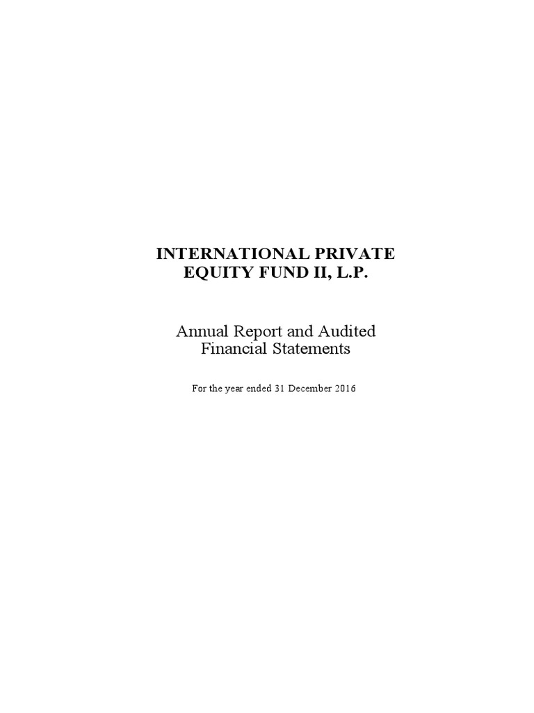 2016 Private Equity Fund II Report | PDF | Fair Value | Financial Audit