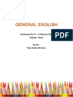 General English 11 - Articles, There