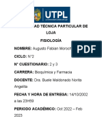 Fisiología-Cuestionario N°2 y 3-Augusto Morocho - UTPL