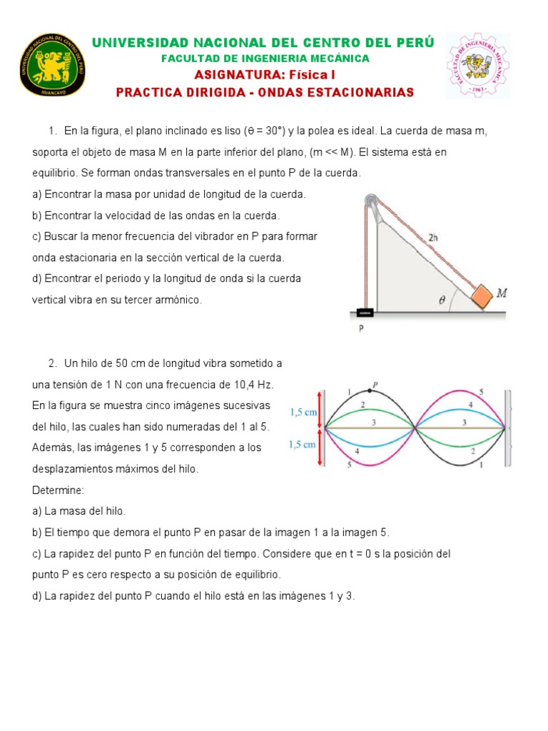 Practica de Ondas Estacionarias-2023-10 | PDF | Olas | Longitud de onda
