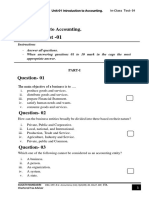 SLLC - 2021 - Acc - in Class Test - 01