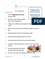 Worksheetsgrammargrade 4 Relative Pronouns A PDF