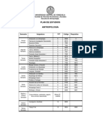 Plan de Estudios de Antropologia