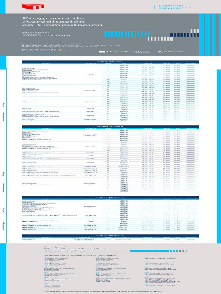 Horarios Pac Mayo PDF Business