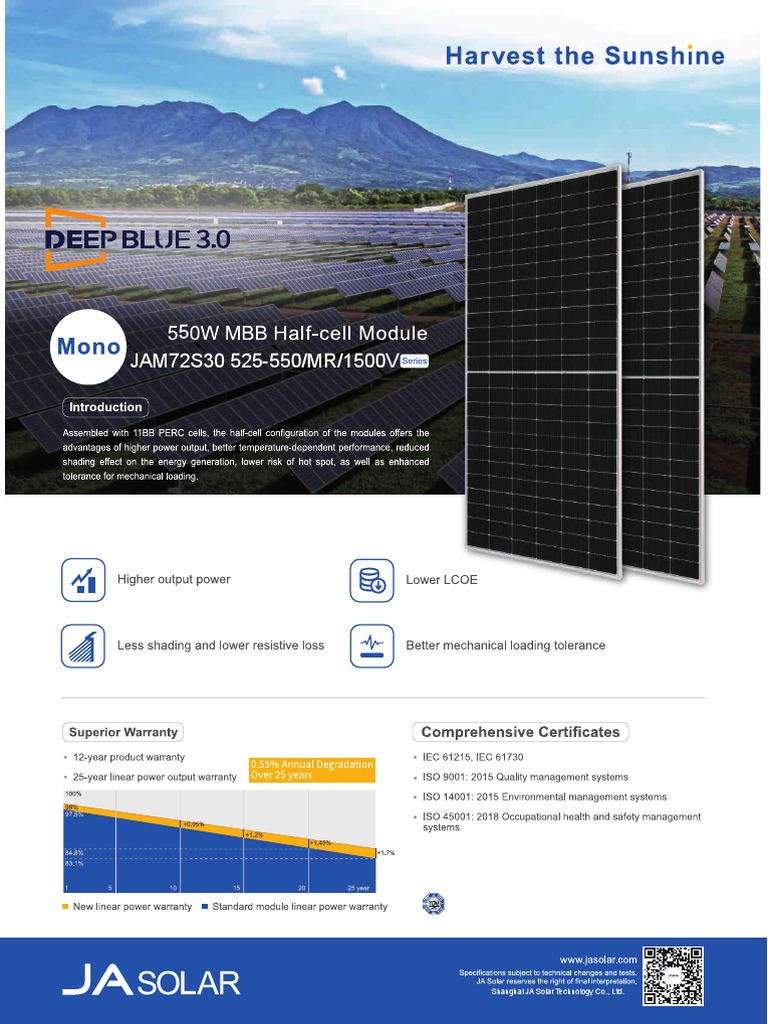 JAM72S30 Solar Module Specifications | PDF