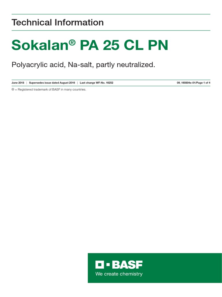 PP Test Sokalan PA 25CL | Download Free PDF | Physical Chemistry ...