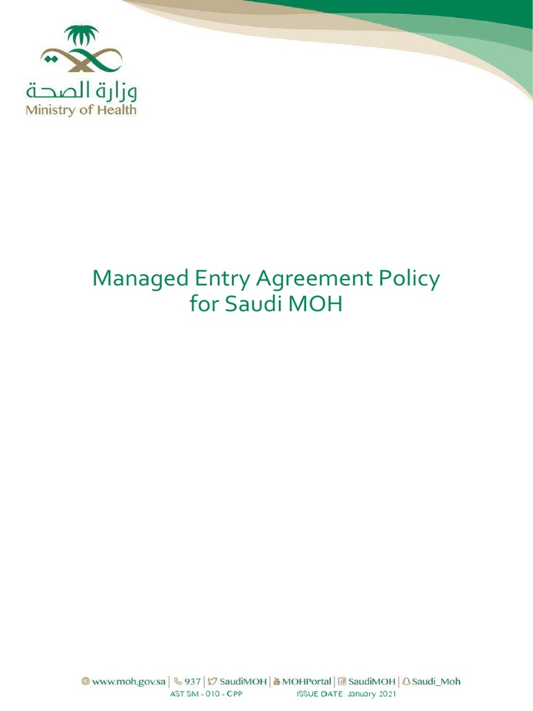 Managed Entry Agreement Policy KSA | PDF | Clinical Trial | Phases Of ...