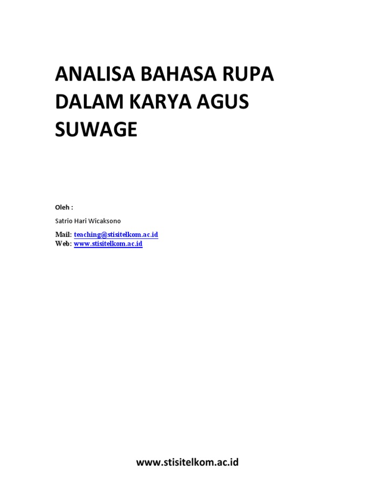 Analisis Karya Agus Suwage: Potret Diri | PDF | Ilmu Sosial