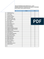 Daftar Nilai Regu Inti