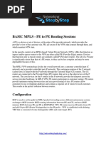 11.2 - BASIC MPLS Configuration Guide PE To PE Routing Sessions