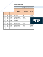 Sample Payroll Calculation - July 2020