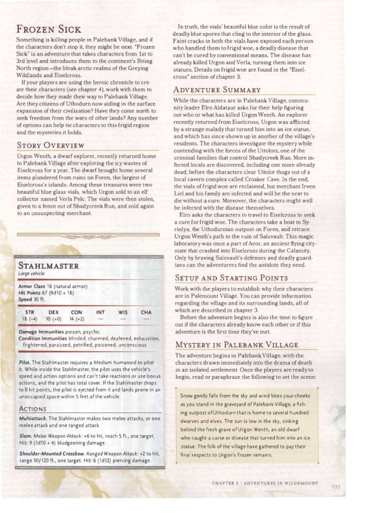 Frozen Sick One-Shot | PDF