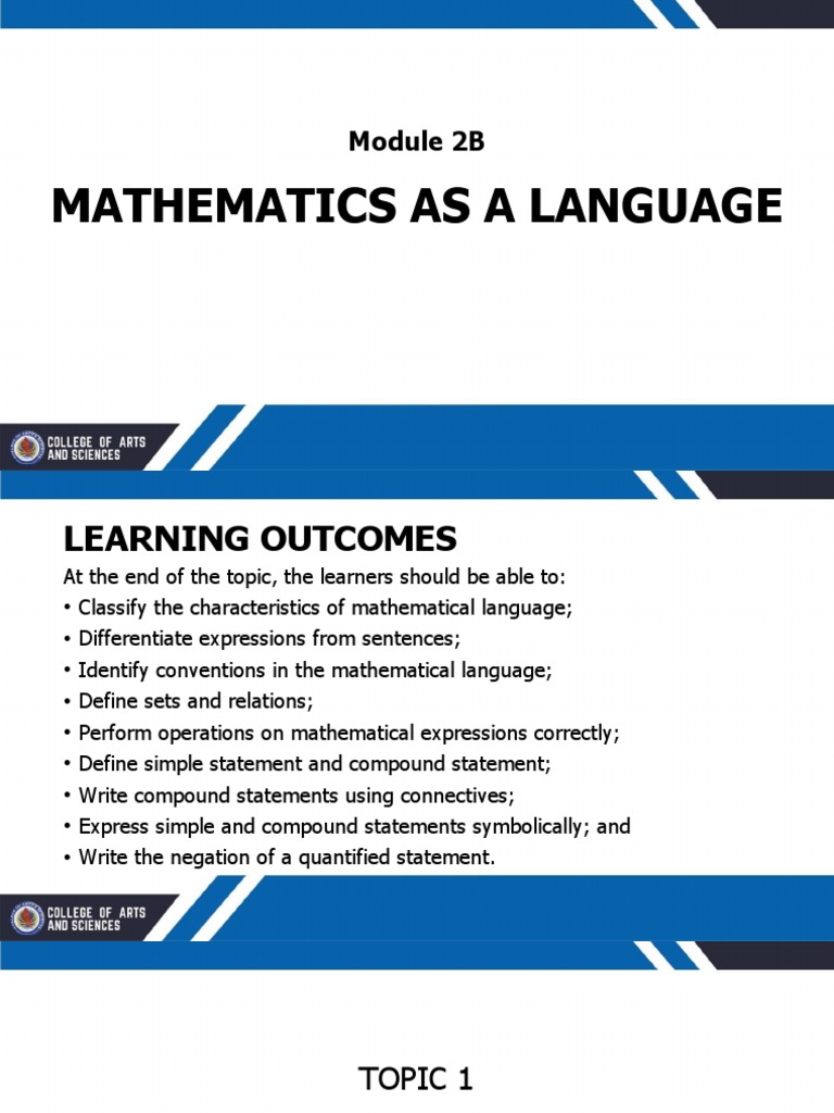 Module 2B. Elementary Logic | PDF | If And Only If | Proposition