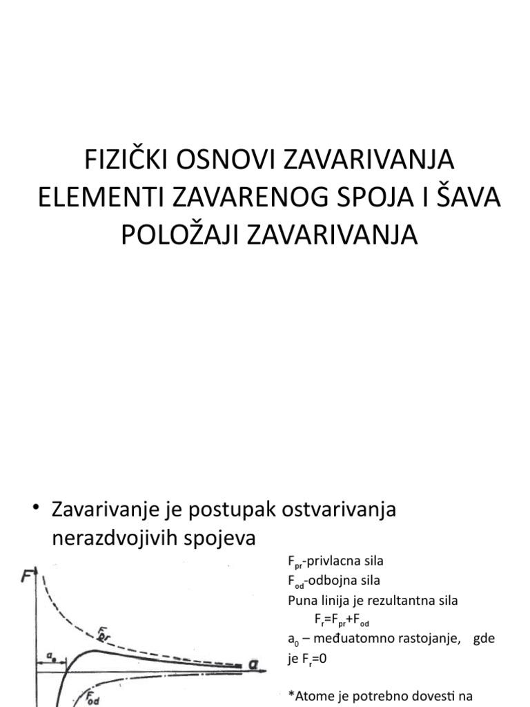 Tehnologija zavarivanja 1 fizicki osnovi elementi i vrste savova