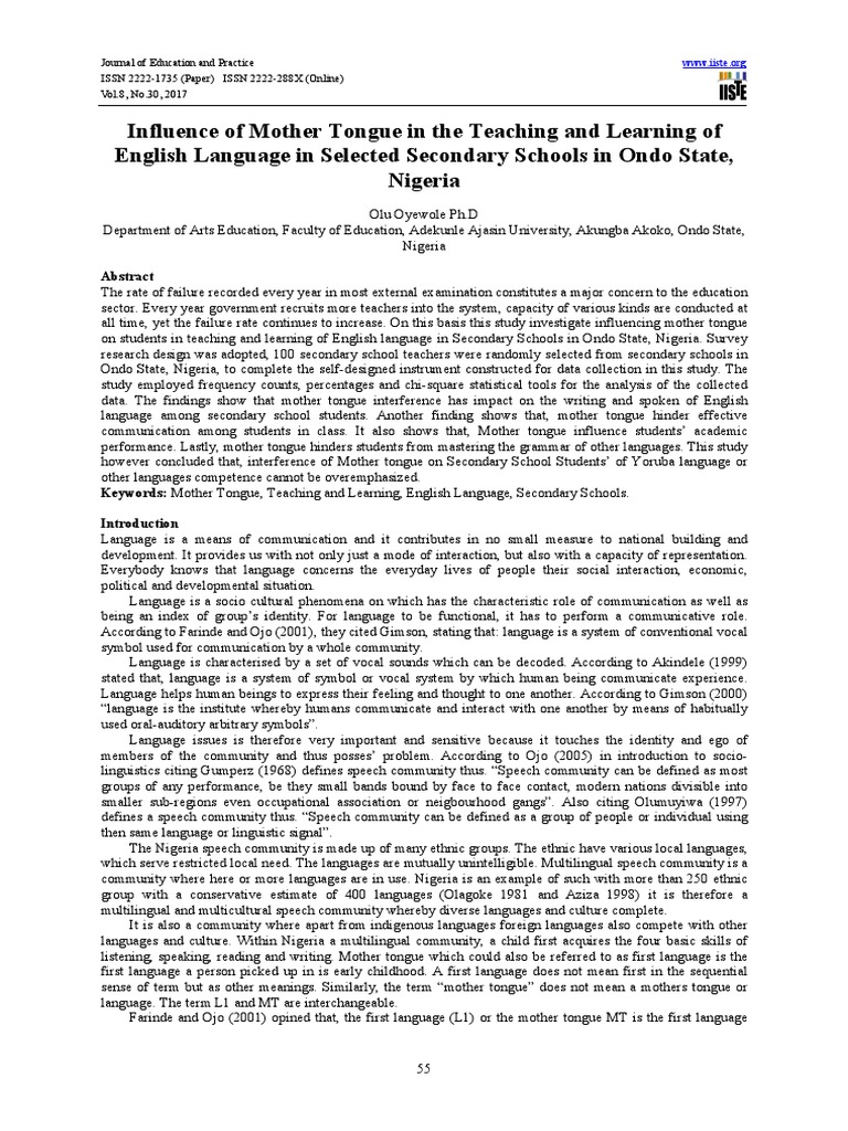 influence-of-mother-tongue-in-the-teaching-and-learning-of-english