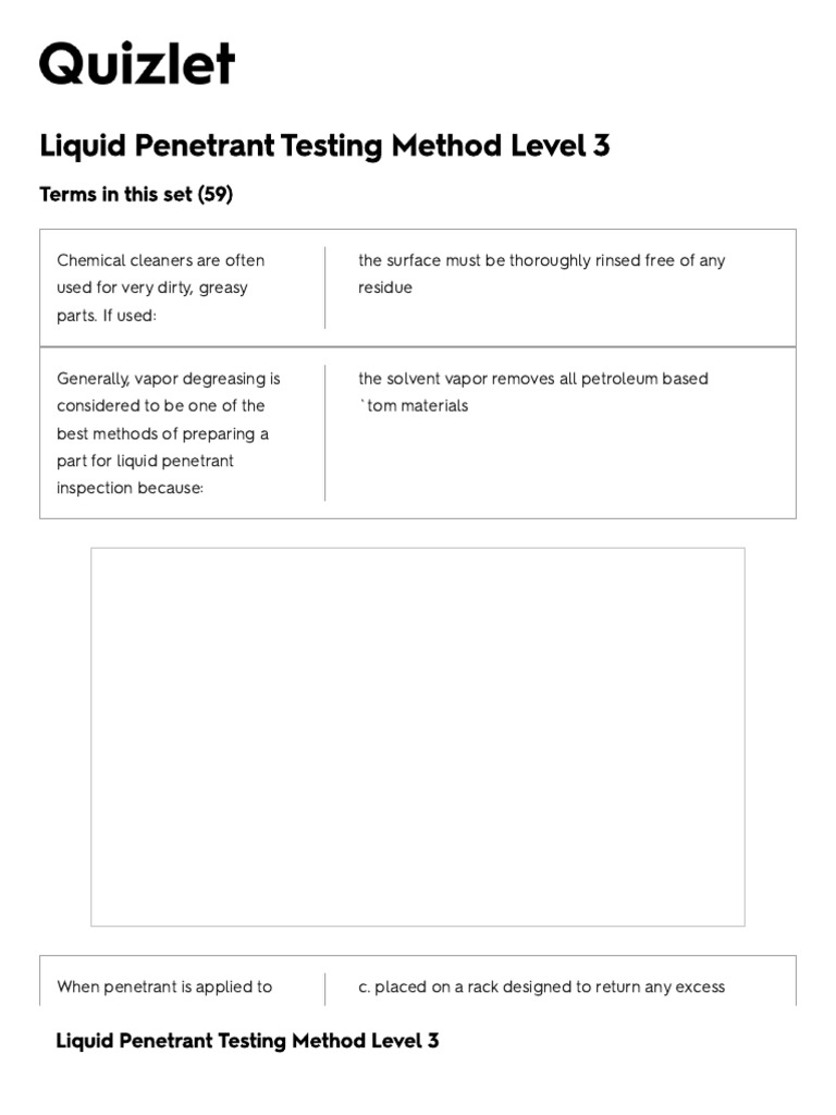 Liquid Testing Method Level 3 Flashcards _ Quizlet_unlocked PDF