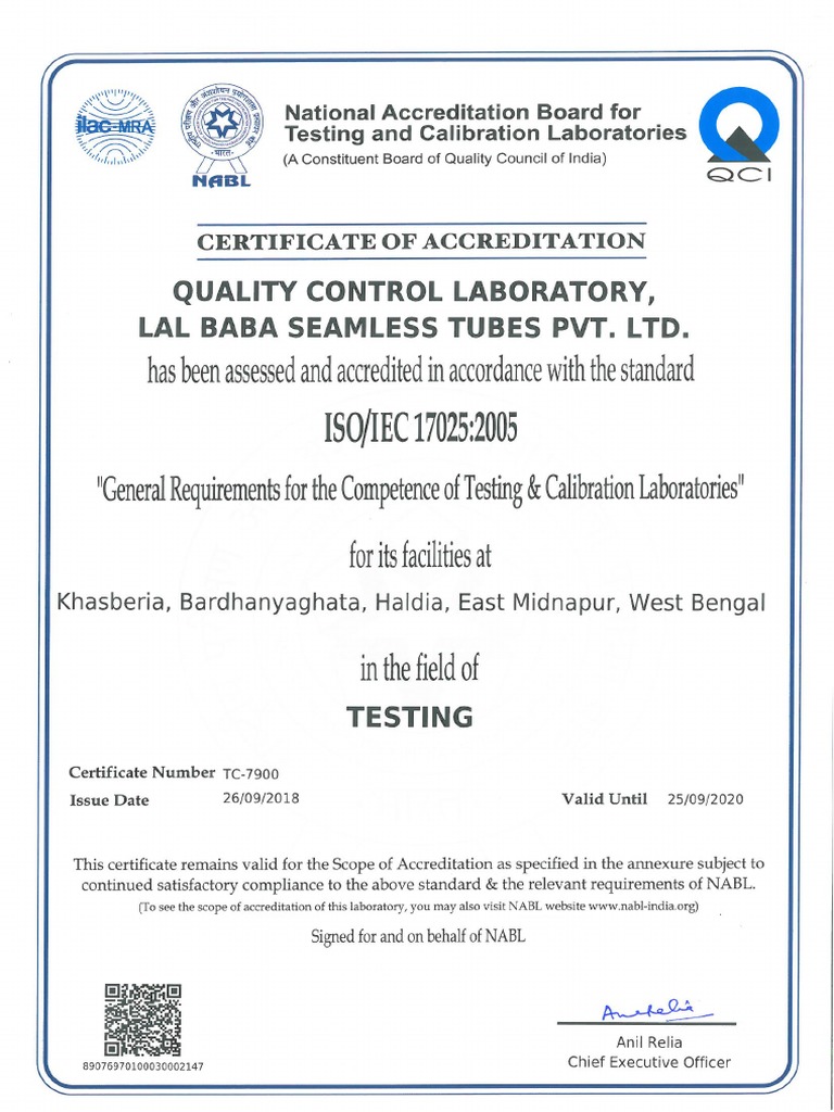 Nabl Certificate PDF