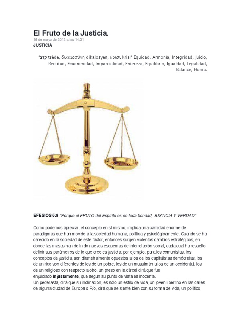 El Fruto de La Justicia | PDF