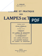 Théorie Et Pratique Des Lampes de TSF - A. KIRILOFF - (1934)