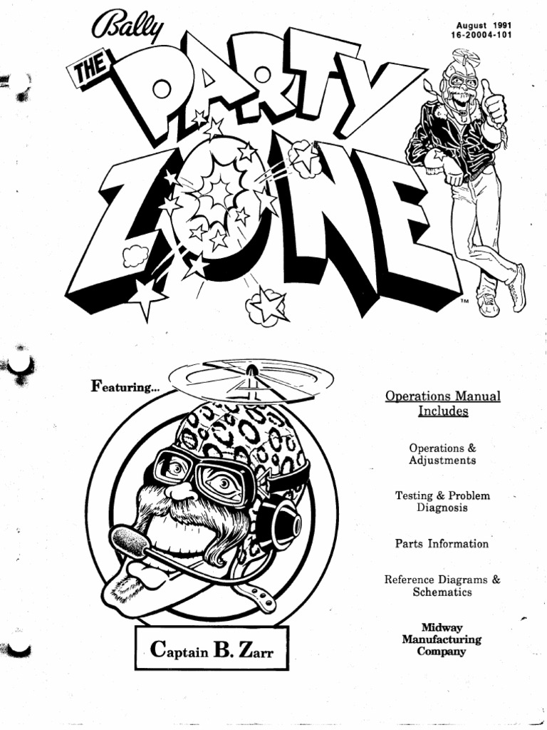Bally Party Zone Operations Manual PDF