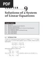 Chapter Four - Solutions of A System of Linear Equations